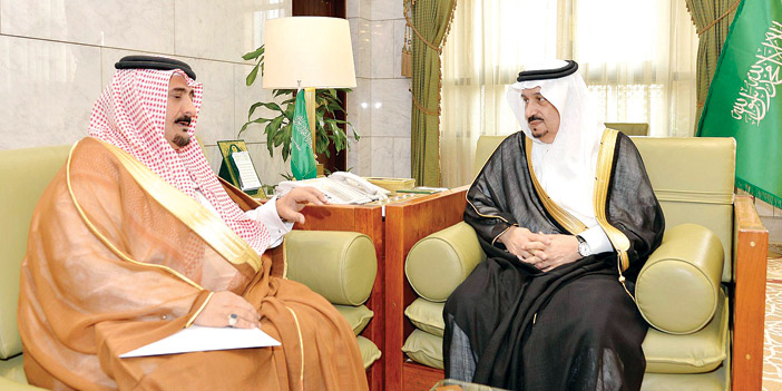  الأمير فيصل بن بندر يستقبل رئيس جامعة نايف