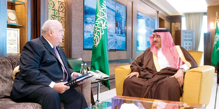  سمو ولي العهد خلال الاستقبال