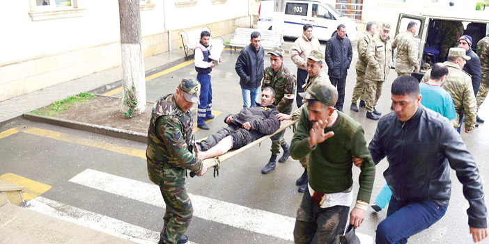  جندي أذربيجاني مصاب جراء الاشتباكات