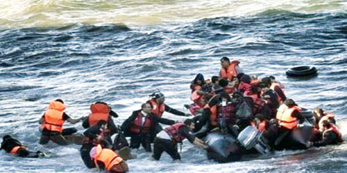  غرق خمسة مهاجرين في بحر إيجه