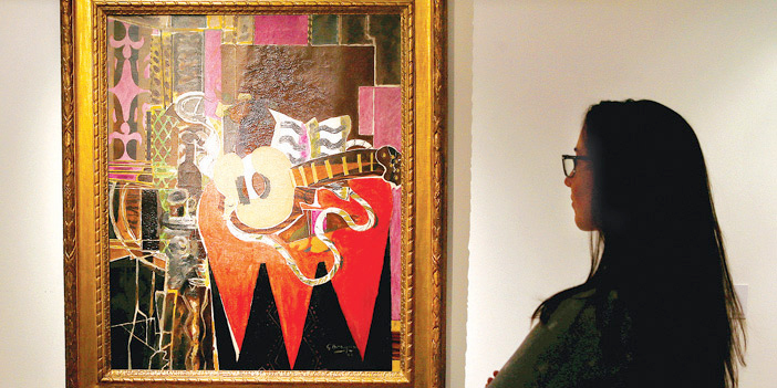  عرض للوحة «تقاسيم عود» لبراغي، في متحف للفن الانطباعي الحديث بقاعة كريستي في لندن
