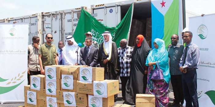 مركز الملك سلمان للإغاثة يسلِّم 100 طن من التمور لجمهورية جيبوتي 