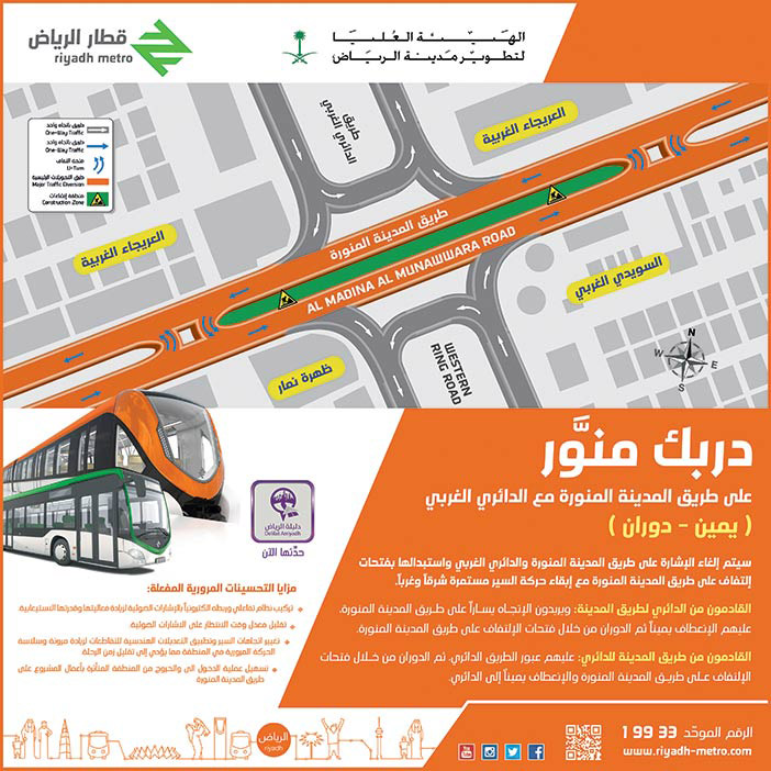 قطار الرياض الهيئة العليا لتطوير مدينة الرياض دربك منور 