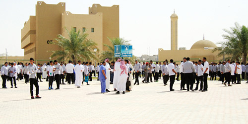  جانب من خطة الإخلاء بتقنية الأحساء