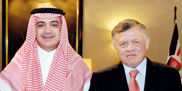   الملك عبدالله الثاني ورئيس مجلس إدارة «مجموعة MBC» الشيخ وليد بن إبراهيم آل إبراهيم