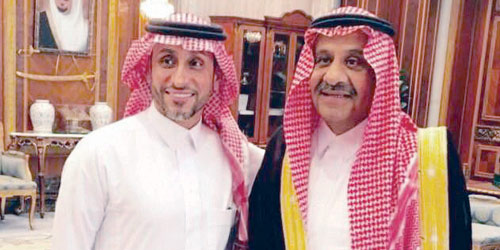  خالد بن سلطان مع الجابر قبل اجتماع الأمس