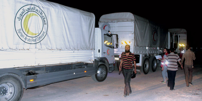 وصول قافلة مساعدات إلى داريا المحاصرة