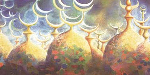  أهلة وقباب للفنان حسن غنيم