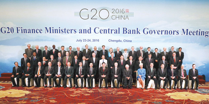  صورة جماعية  لكبار المسؤولين الماليين في دول مجموعة العشرين