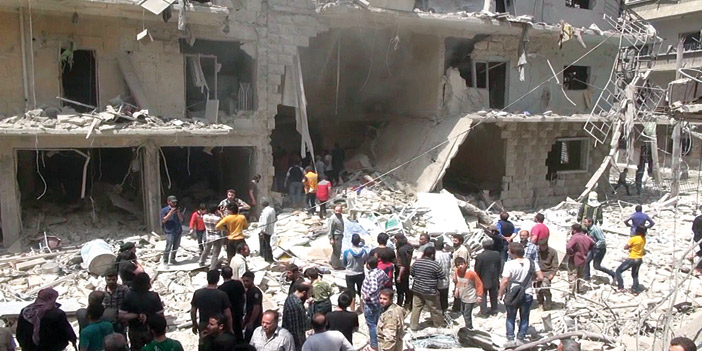  قصف طيران الأسد على حلب