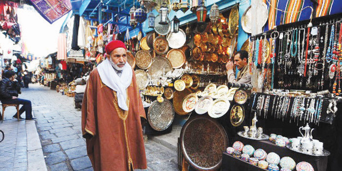  جانب من سوق تراثي في تونس
