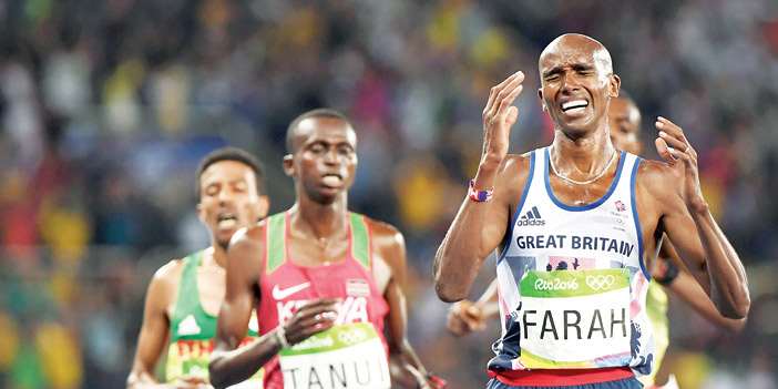  لحظة وصول العداء فرح لنهائي سباق العشرة آلاف متر