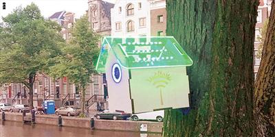 منازل للطيور في شوارع أمستردام تقدم «واي فاي» مقابل تقليل التلوث 