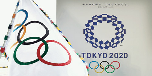 العلم الأولمبي حط رحاله في طوكيو