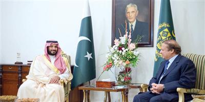 ولي ولي العهد بحث مع رئيس الوزراء الباكستاني التطورات الإسلامية والدولية 