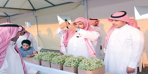   جانب من المشاركين في مهرجان العنب
