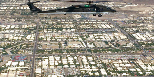 قائد طيران الأمن: 12 طائرة تابعت تصعيد الحجيج في مشعر عرفات 