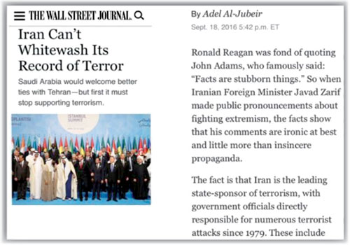   صورة  ضوئية للمقالة من صحيفة ذا وال ستريت جورنال