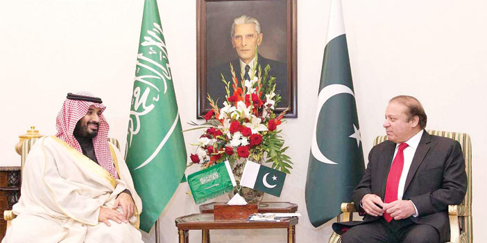   سمو الأمير محمد بن سلمان مع رئيس الوزراء الباكستاني