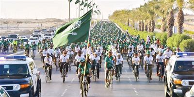 1000 درّاج يحتفلون بالذكرى الـ(86) لتوحيد المملكة 