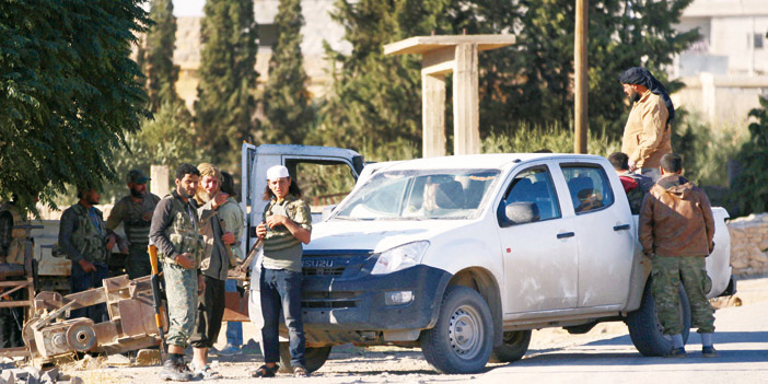  جانب من قوات المعارضة السورية بحلب