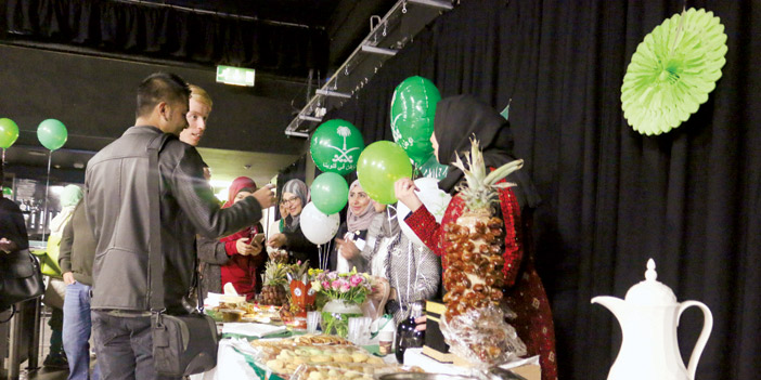 الطلاب السعوديون بمانشستر يحتفلون باليوم الوطني 