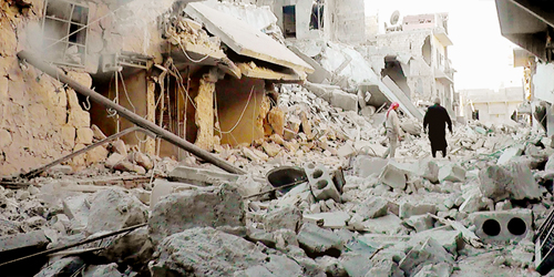   الدمار الذي خلفه قصف نظام الأسد المتكرر على حلب