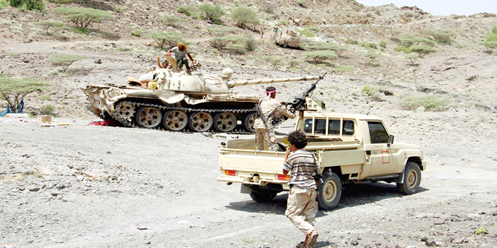  جانب من القوات الموالية للحكومة اليمنية