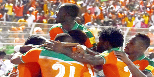  منتخب ساحل العاج يحتفل بالفوز