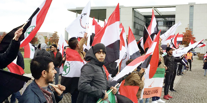  الأحواز يتظاهرون في برلين ضد إعدامات سلطات الاحتلال الإيراني