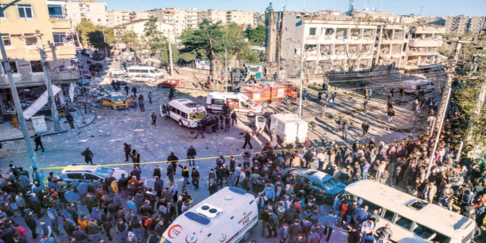  موقع الانفجار الذي هزّ مدينة ديار بكر التركية