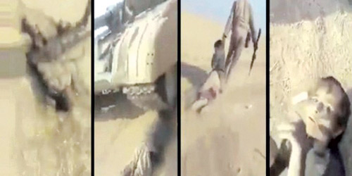  جنود عراقيون يقتلون طفلاً عراقيًا ثم يسحقونه بالدبابة