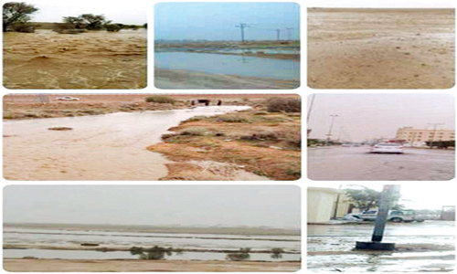  لقطات من بعض الأمطار على ساجر و سيول  بعض الأودية