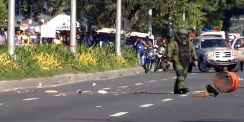 الأمن الفلبيني يفجر عبوة ناسفة قرب السفارة الأمريكية 