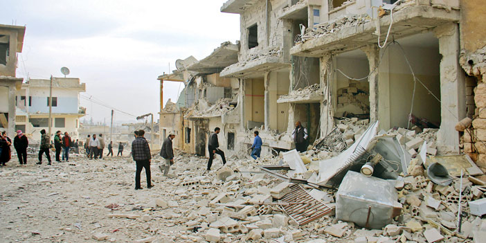   جانب من الدمار الذي خلفه قصف الأسد شمال غرب أدلب