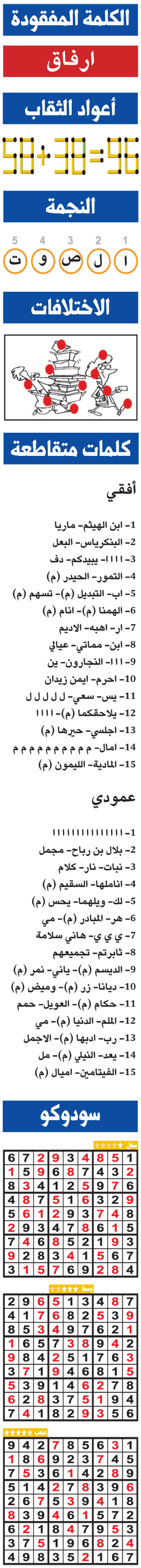 حلول تسالي (0212) 