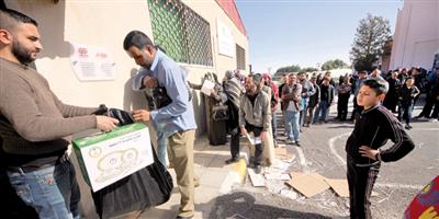 حملة (شقيقي دفئك هدفي) توزع المواد الإغاثية على 565 أسرة سورية في محافظة إربد الأردنية 