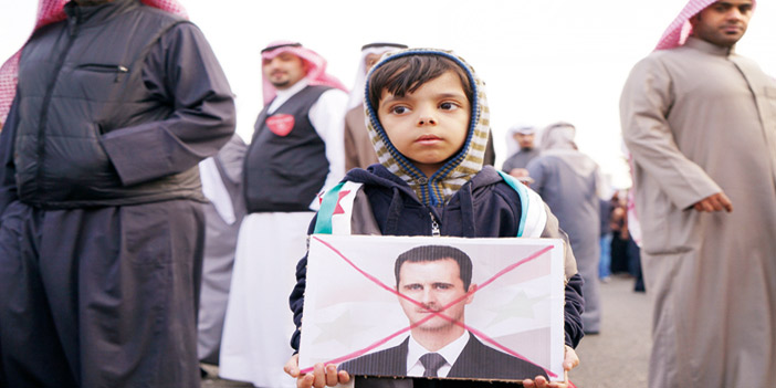  طفل كويتي يندد بالأعمال الإجرامية التي يقوم بها الأسد تجاه السوريين