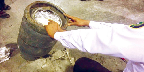 إحباط محاولة تهريب 100 ألف حبة كبتاجون مخبأ داخل أسطوانة غاز 