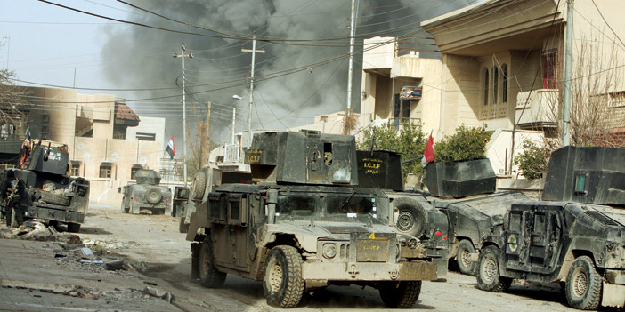  وجود كثيف للقوات العراقية في حي التحرير بالموصل