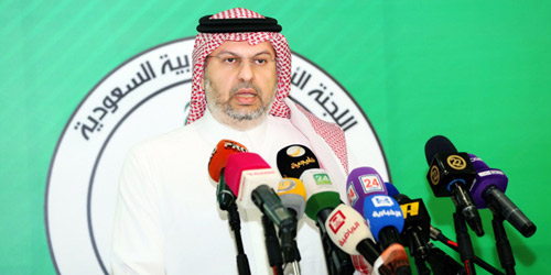  الأمير عبد الله بن مساعد خلال حديثه لوسائل الإعلام