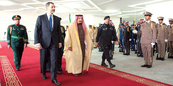  مراسم استقبال رسمية لملك إسبانيا