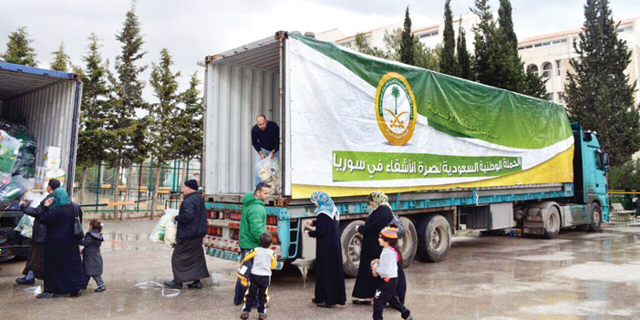  الحملة السعودية تقدم مساعداتها للنازحين في الشمال السوري