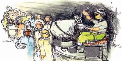 نادية الزهير تفتتح في أتيليه جدة معرض «حوار ريشة وقلم يحيى باجنيد» 