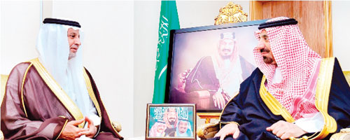  الأمير جلوي بن عبد العزيز ملتقياً آل دغرير