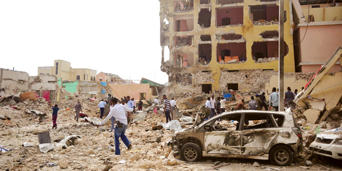  استنفار أمني عقب الانفجار الذي استهدف فندق دياح في مقديشو