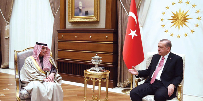  الرئيس التركي لدى استقباله وزير الخارجية