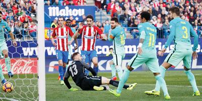 «ميسي» يخطف الفوز لبرشلونة أمام أتليتكو مدريد 