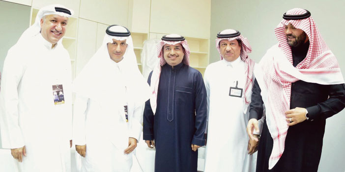  من اليمين: يوسف الجراح، إبراهيم الجابر، راشد الماجد، أحمد الخطيب، سالم الهندي