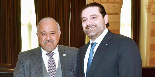  الدكتور علي الناقور مع سعد الحريري